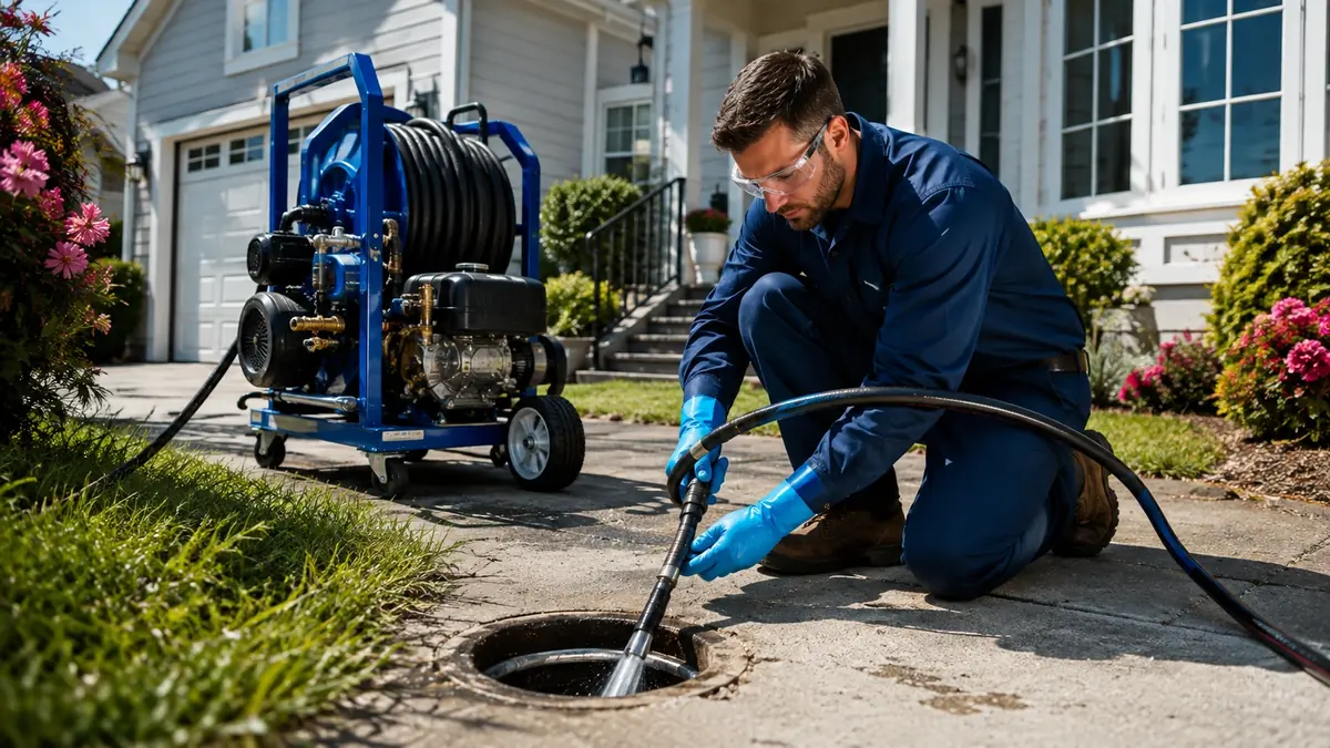 Residential Hydro Jet Drain Cleaning in Badger