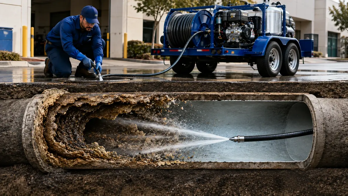 Sewer Pipe Descaling in Badger