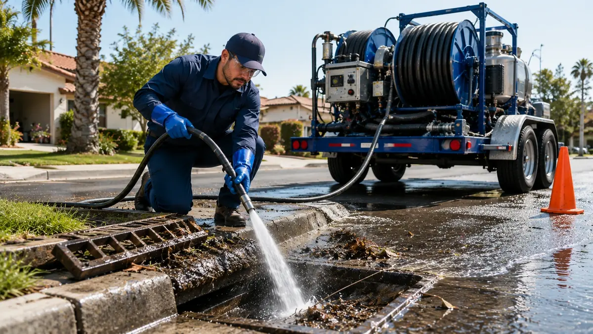 Storm Drain Hydro Jet Cleaning in Badger